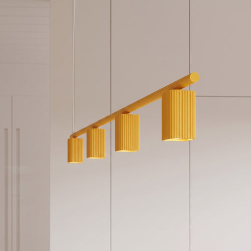 Sollux Lighting Kroonluchter RAYO 4 geel - 122x6x208cm