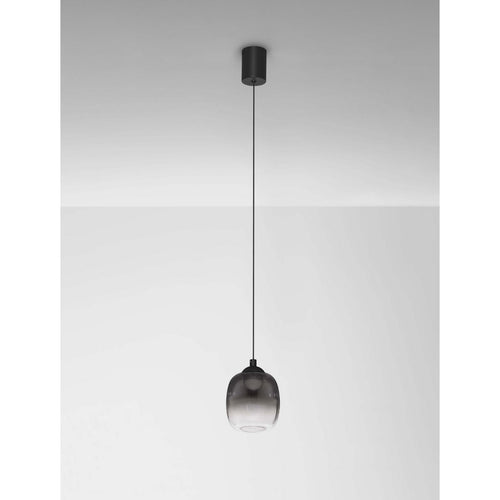 Nova Luce KITA Slanke hanglamp voor aan het plafond, rookgrijs/zandzwart, LED, 6W, 457lm, 3000K