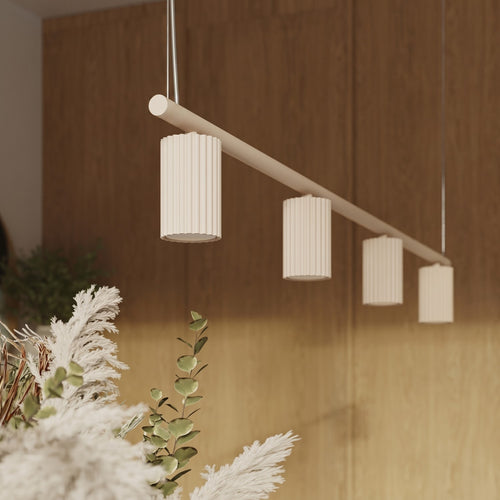 Sollux Lighting Kroonluchter KARBON 4 beige - 122x6,5x212cm