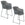 Housecraft Living Tango Eetkamerstoelen armleuning Grijs - Set van 2