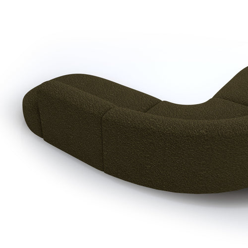Premium Interiors - Hoekbank WONDER - bouclette olijfgroen 90cm