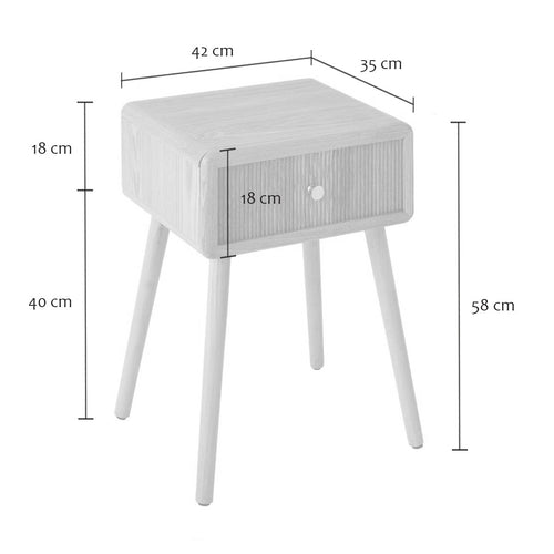 Calicosy - Nachtkastje met 1 lade - AVA - 35x42x52 cm