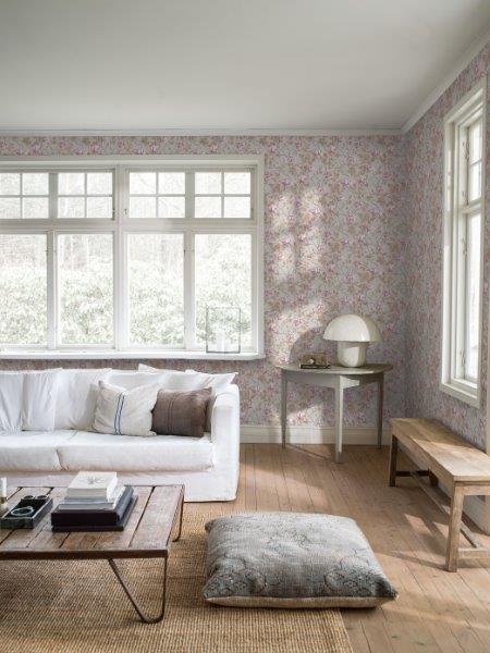 Borastapeter behang magnolia roze - 53 cm x 10.05 m - 660435 - vtwonen shop