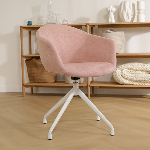 Nolon Nola-Otis Draaibare Eetkamerstoelen Set - Zacht Roze - Wit - vtwonen shop