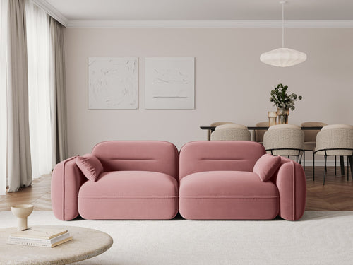 Cosmopolitan Design Modulaire bank Sydney 3-zits, flueel, zalm - 90x230x70cm