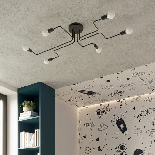 Sollux Lighting Wandlamp VECTOR zwart - 8,5x15,5x20cm