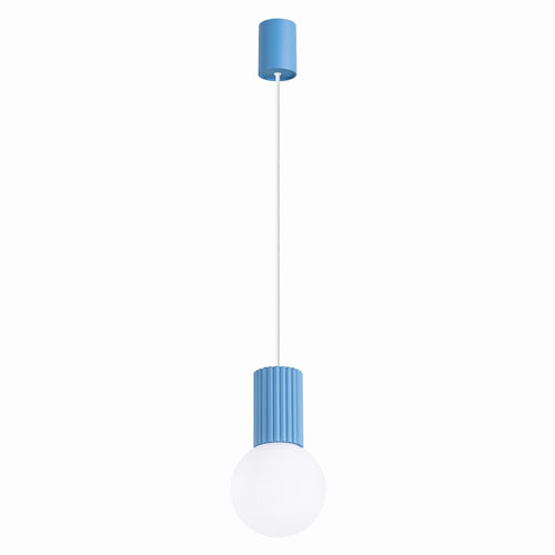 Sollux Lighting Hanglamp HALO 1 lichtblauw - 12x12x120cm