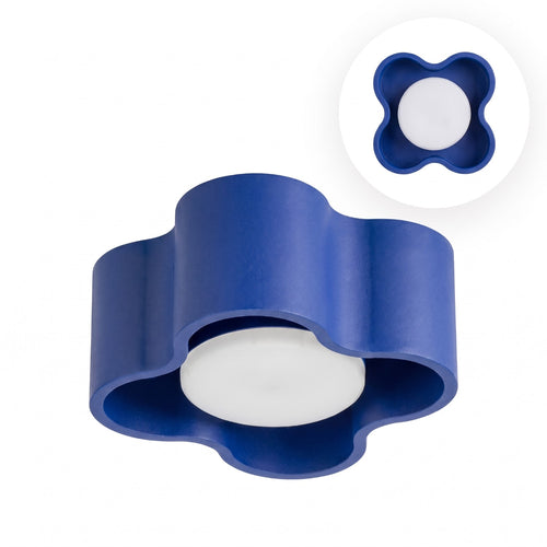 Sollux Lighting Plafondlamp OVIO 1 ultramarijn Gx53 - 12x12x6cm