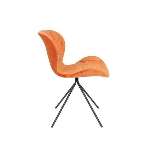 Zuiver OMG Velvet Eetkamerstoelen Oranje - Set van 2 - vtwonen shop