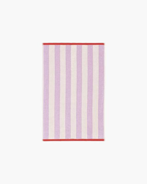 noo.ma Gobo handdoek 25x29 cm - Pastel Lilac gestreept