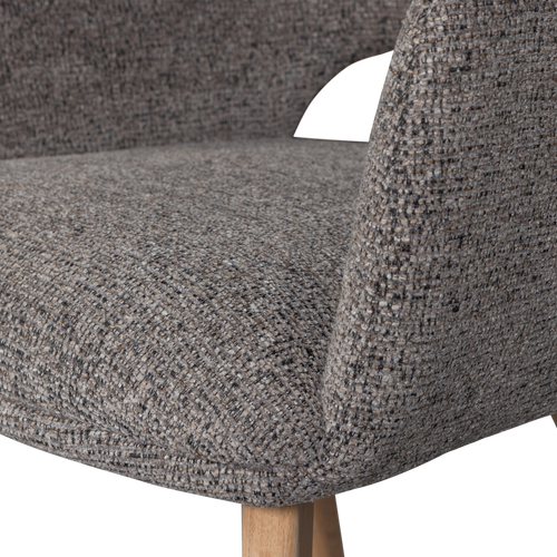 WOOOD eetkamerstoelen houten naturel poot Murat - Taupe - Set van 2 - vtwonen shop