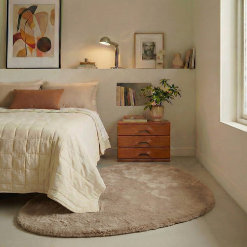 Mrcarpet Organisch Hoogpolig vloerkleed Extra Zacht Fluffy - Taupe 200 x 290cm