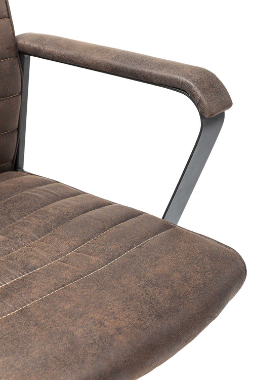 Kare Design Draaibare Bureaustoel Labora laag donkerbruin - vtwonen shop