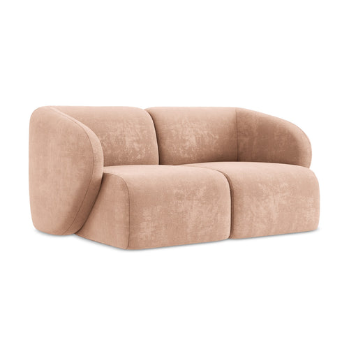 LaMiaSofa Tweezits modulaire bank Cervo - chenille stof - perzik - 174x94x75