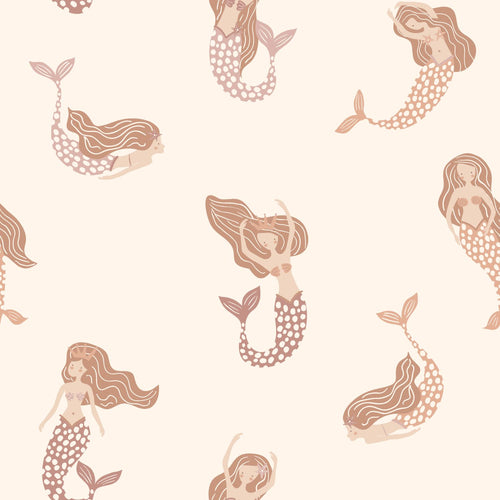 ESTAhome behang zeemeerminnen terracotta roze - 50 x 900 cm - 131499 - vtwonen shop