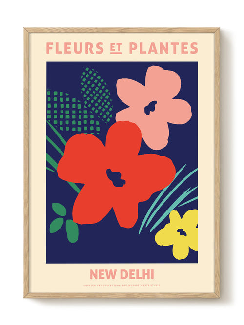 Zoe - Fleurs et Plantes - New Delhi - PSTR studio Kunst Poster - vtwonen shop