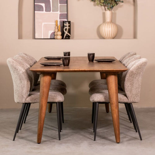 LABEL51 Eettafel Fly - Bruin Mangohout - 160x90x76cm