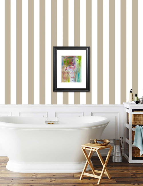 Catchii poster Flamingo Neon Abstract - meerkleurig - 297x210 cm