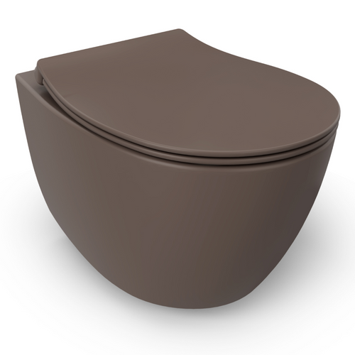 Isvea Wc Toilet Badkamer Hangend Taupe Inclusief Softclose Toiletbril - vtwonen shop