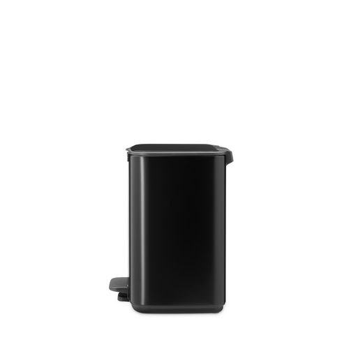 Brabantia Bo Pedaalemmer, 7 liter, stil sluitend, kunststof binnenemmer - Matt Black