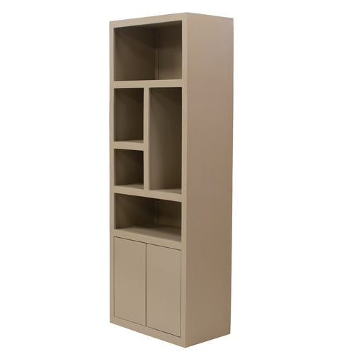 Giga Meubel Wandkast Xander - Hout/Hardhout - Beige - 80x45x220cm - vtwonen shop
