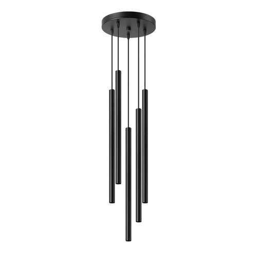 Sollux Lighting Hanglamp PASTELO 5P zwart - 25x25x110cm