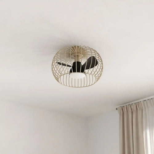 Ylumen plafondventilator Wire - 1 lichts - 40  x 31   cm - zwart beige