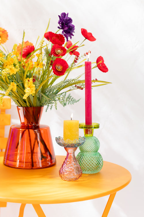 J-Line cilinderkaars - oker - small - 18U - 6 stuks