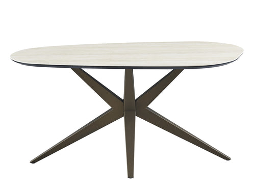 Giga Meubel Eettafel Gidana Travertinlook - Organisch - 200 cm - Sintered Stone
