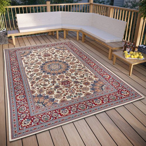 Hanse Home In- & Outdoor Carpet Kadi Creame Red 160x235 cm