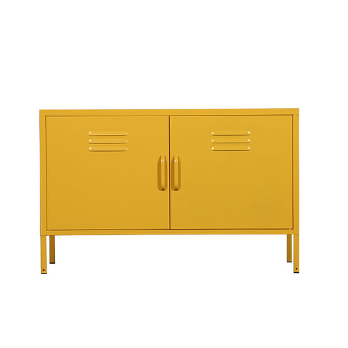 MaximaVida metalen TV lockerkast Finn 100 x 40 x 64 cm okergeel - 1 schap - vtwonen shop