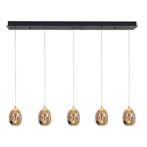 Highlight hanglamp Golden - 5 lichts - 108  x 155   cm - amber zwart - vtwonen shop