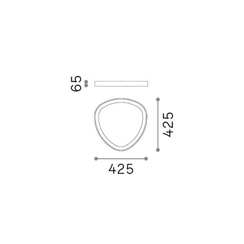 Ideal Lux GEMINI Geïntegreerde LED-plafondlamp, zwart, 2950lm, 4000K