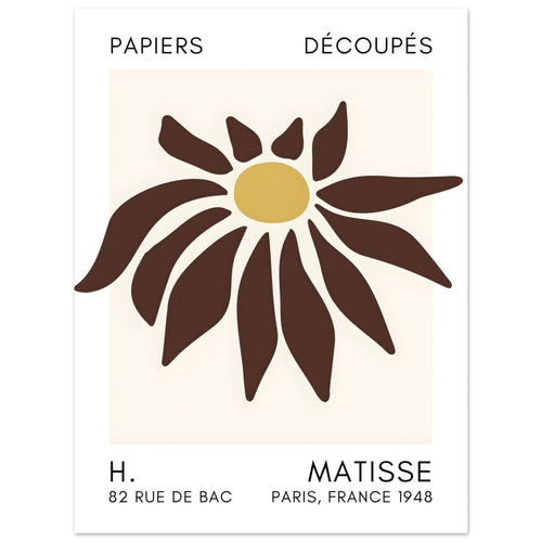 Artfulprints  Matisse – Deep sea dance brown   poster 30x40 cm