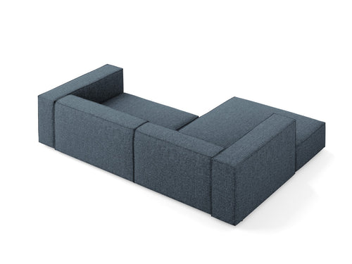 Cosmopolitan Design linker hoekbank Arendal 3-zits, chenille, koningsblauw - 166x224x70cm
