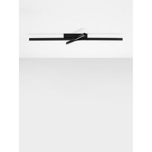 Nova Luce AKRO Geïntegreerde LED-plafondlamp, matzwart, Triac dimbaar, 41W, 2795lm, 2700-3000-4000K kleurtemperatuur, DIP-schakelaar