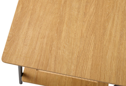 Rebellenclub Bijzettafel Berley - 45 x 45 cm - Eiken met Rattan - vtwonen shop