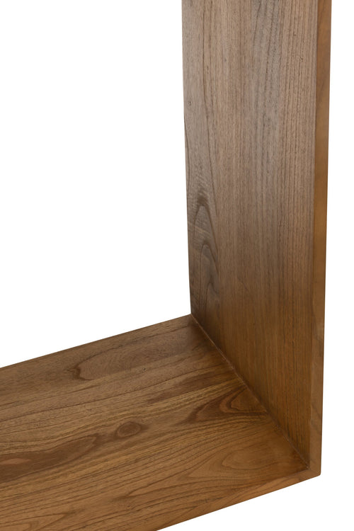 J-Line wandrek Kubus  - hout - bruin