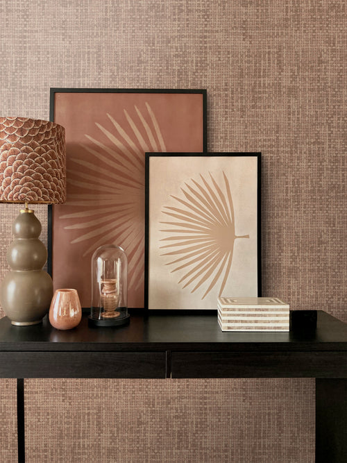Origin Wallcoverings behang geweven linnenstructuur bruin - 50 x 900 cm - 348052