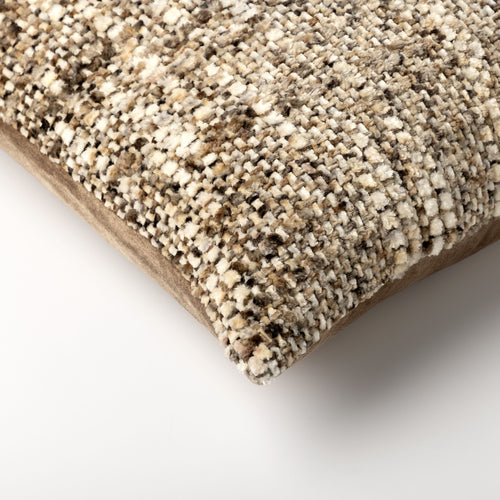 NORET - sierkussen 45x45 cm - chenille - Shitake - bruin
