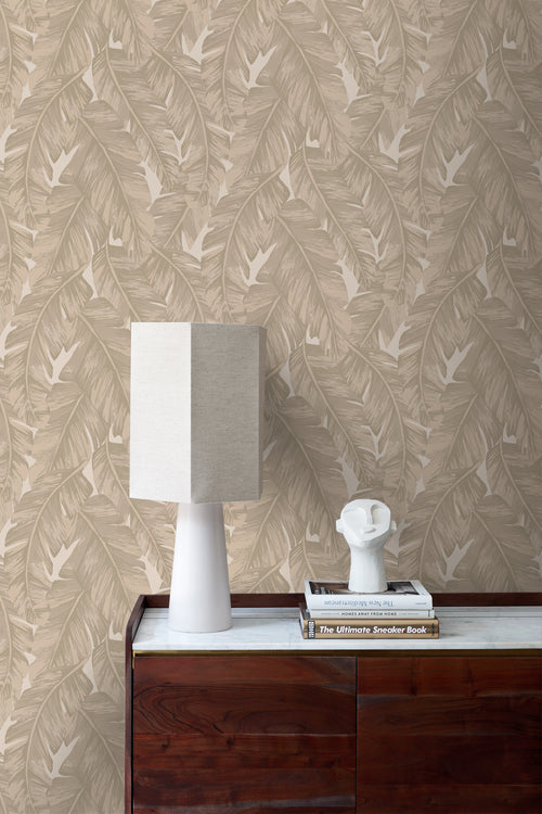 Origin Wallcoverings eco-texture vliesbehang palmbladeren beige - 50 x 900 cm - 347890 - vtwonen shop