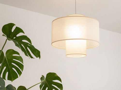 bpskoncept hanglamp Twin - crème - Ø35 cm