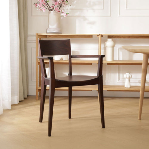 Fameg Felda Houten Eetkamerstoel Walnoot - Met Armleuning - vtwonen shop