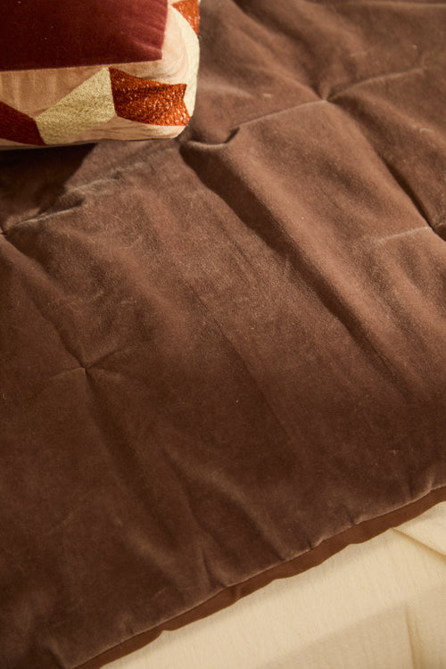 Calma House Topper Velour - Bruin - 70x220x3