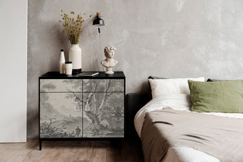 Dressoir MDF 2 deuren en 2 lades met wasvrouwprint - vtwonen shop