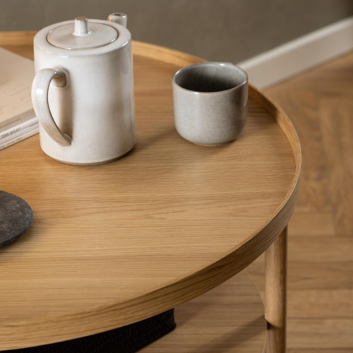 Rebellenclub Salontafel Jango - ø80 cm - Eiken - vtwonen shop