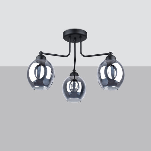 Sollux Lighting Kroonluchter FILLAN 3 zwart - 54x54x36cm