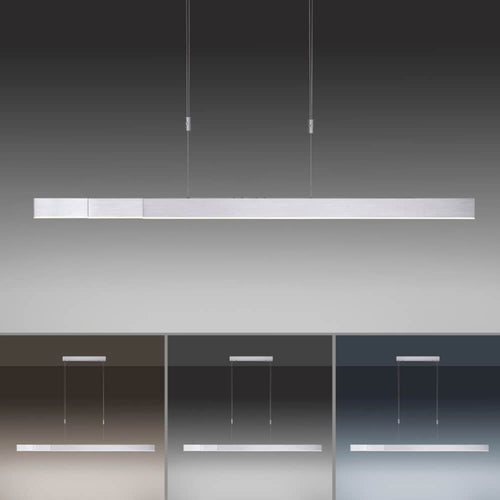Neuhaus PURE hanglamp e-Slide - 3 lichts - 200  x 200   cm - mat chroom - vtwonen shop