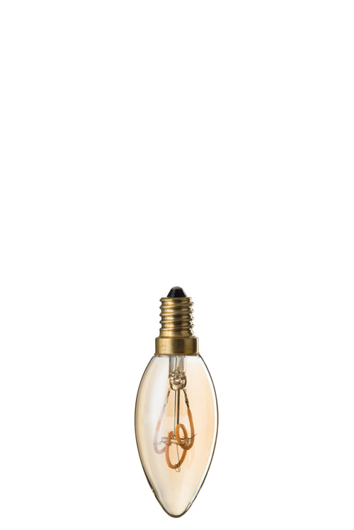 J-Line ledlamp Amber c35 3 Loops e14 - glas - transparant