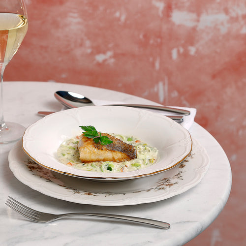 Bonbistro - Plat bord 27,5cm brown flower Retro - Set van 6 - vtwonen shop